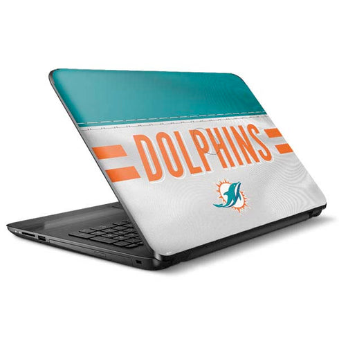 NFL Miami Dolphins White Striped HP Notebook Skin