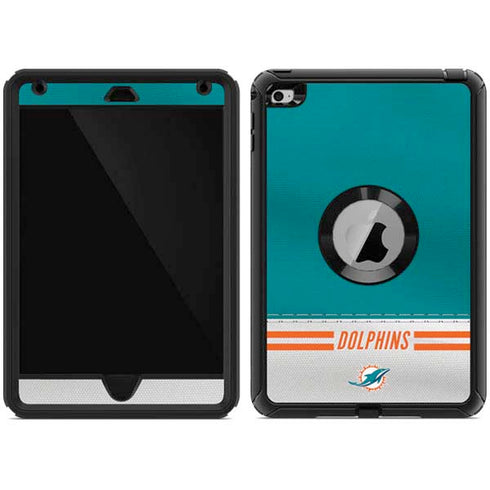 NFL Miami Dolphins White Striped Otterbox Defender iPad Skin