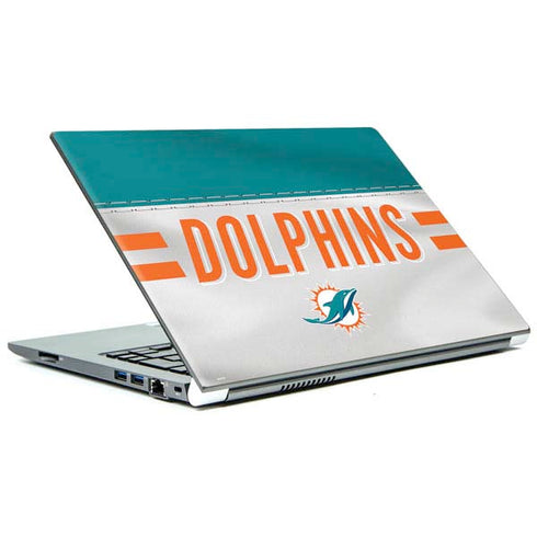 NFL Miami Dolphins White Striped Portege Z30t/Z30t-A Skin