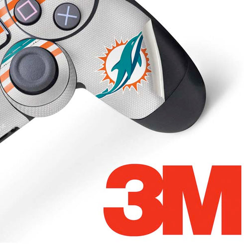 NFL Miami Dolphins White Striped PS4 Controller Skin