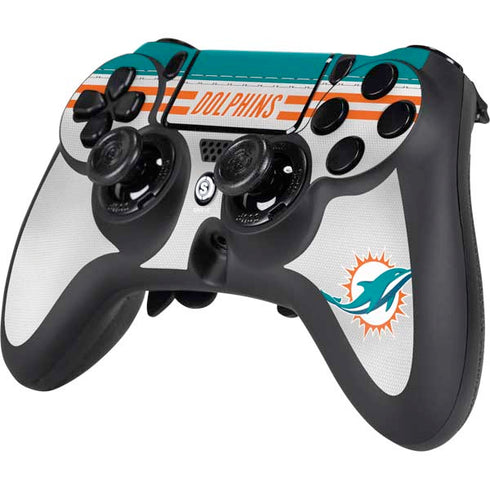 NFL Miami Dolphins White Striped PS4/PC SCUF Impact Controller Skin