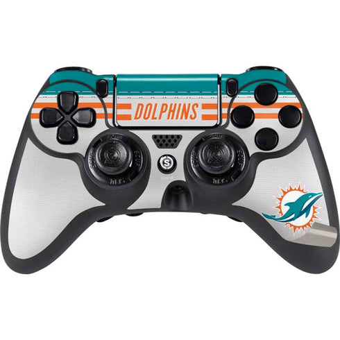 NFL Miami Dolphins White Striped PS4/PC SCUF Impact Controller Skin