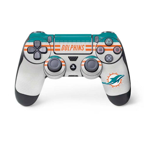 NFL Miami Dolphins White Striped PS4 Pro/Slim Controller Skin