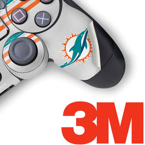 NFL Miami Dolphins White Striped PS4 Pro/Slim Controller Skin