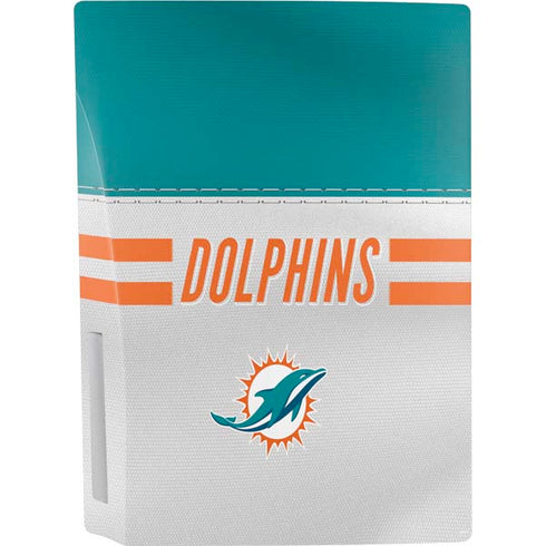 NFL Miami Dolphins White Striped PS5 Console Skin