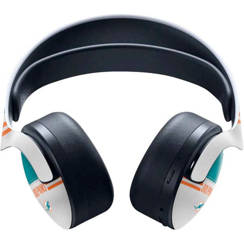 NFL Miami Dolphins White Striped PULSE 3D Wireless Headset for PS5 Skin