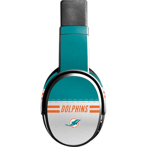 NFL Miami Dolphins White Striped Skullcandy Crusher Wireless Skin
