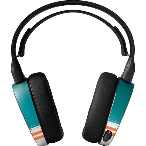 NFL Miami Dolphins White Striped SteelSeries Arctis 5 Skin