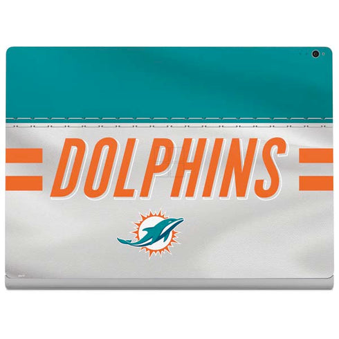 NFL Miami Dolphins White Striped Surface Book 2 15in Skin