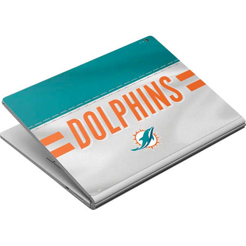 NFL Miami Dolphins White Striped Surface Book Skin