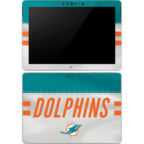 NFL Miami Dolphins White Striped Surface Go Skin