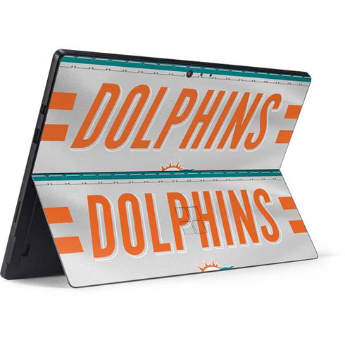 NFL Miami Dolphins White Striped Surface Pro 6 Skin