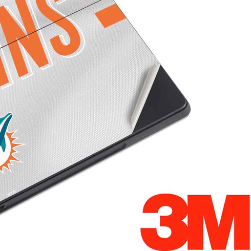 NFL Miami Dolphins White Striped Surface Pro 6 Skin