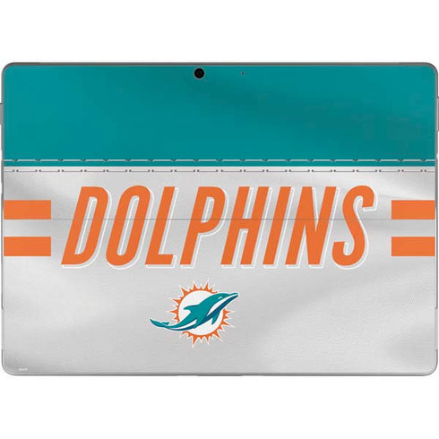 NFL Miami Dolphins White Striped Surface Pro 8 Skin