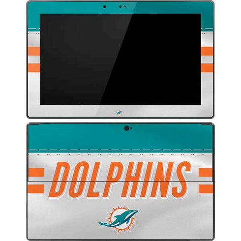 NFL Miami Dolphins White Striped Surface Pro Tablet Skin