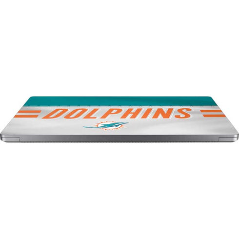 NFL Miami Dolphins White Striped Universal Laptop 11in (8.8 x 6.2in) Skin