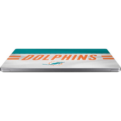 NFL Miami Dolphins White Striped Universal Laptop 13in (10.6 x 7.6in) Skin