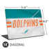 NFL Miami Dolphins White Striped Universal Laptop 14in (11.4 x 8.2in) Skin