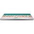 NFL Miami Dolphins White Striped Universal Laptop 16in (13 x 9.4in) Skin