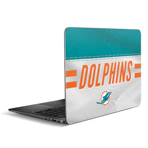 NFL Miami Dolphins White Striped Zenbook UX305FA 13.3in Skin