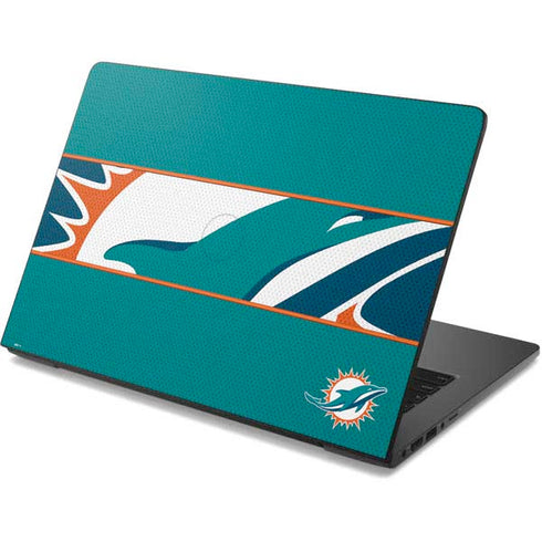 NFL Miami Dolphins Zone Block Dell Chromebook Skin