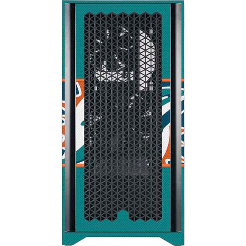 NFL Miami Dolphins Zone Block Corsair 4000D Tempered Glass Mid-Tower ATX Case Skin