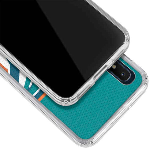 NFL Miami Dolphins Zone Block Galaxy A10e Clear Case