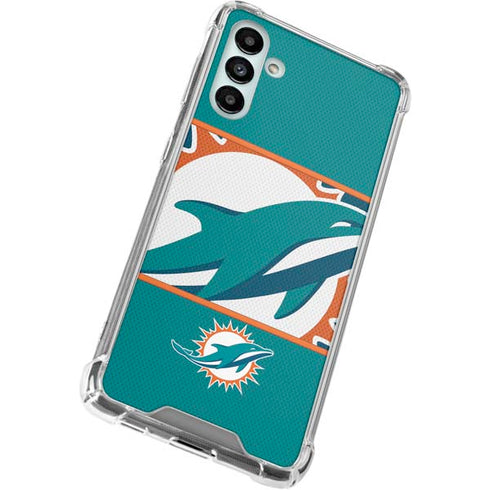 NFL Miami Dolphins Zone Block Galaxy A13 5G Clear Case