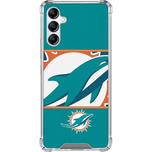 NFL Miami Dolphins Zone Block Galaxy A15 5G Clear Case