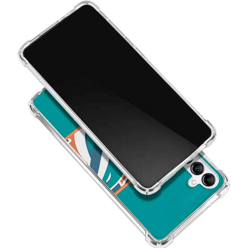 NFL Miami Dolphins Zone Block Galaxy A15 5G Clear Case