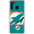 NFL Miami Dolphins Zone Block Galaxy A21 Clear Case