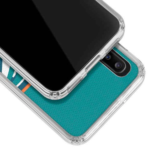 NFL Miami Dolphins Zone Block Galaxy A30 Clear Case