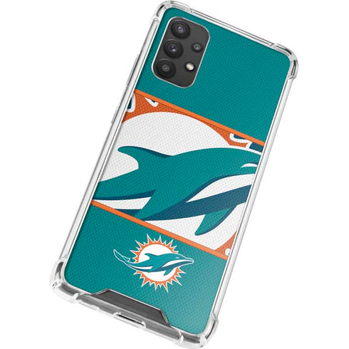 NFL Miami Dolphins Zone Block Galaxy A32 5G Clear Case