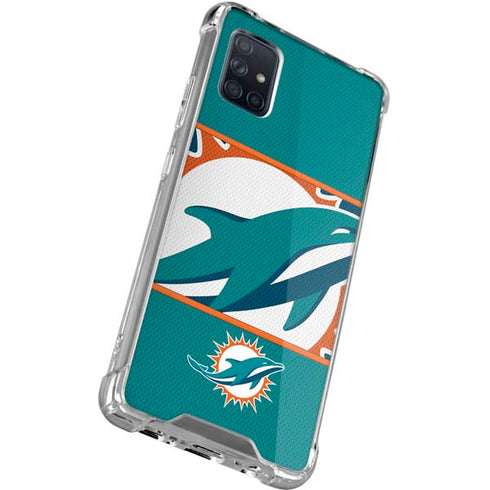 NFL Miami Dolphins Zone Block Galaxy A51 5G Clear Case