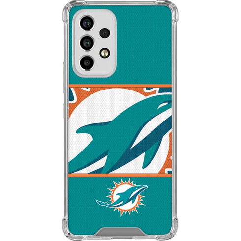NFL Miami Dolphins Zone Block Galaxy A53 5G Clear Case