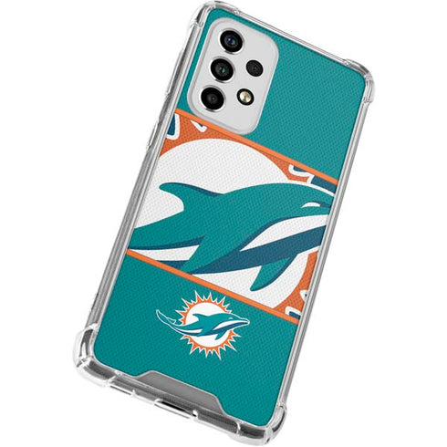 NFL Miami Dolphins Zone Block Galaxy A53 5G Clear Case