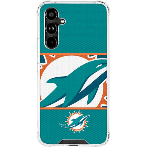 NFL Miami Dolphins Zone Block Galaxy A54 5G Clear Case