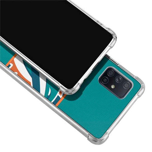 NFL Miami Dolphins Zone Block Galaxy A71 5G Clear Case
