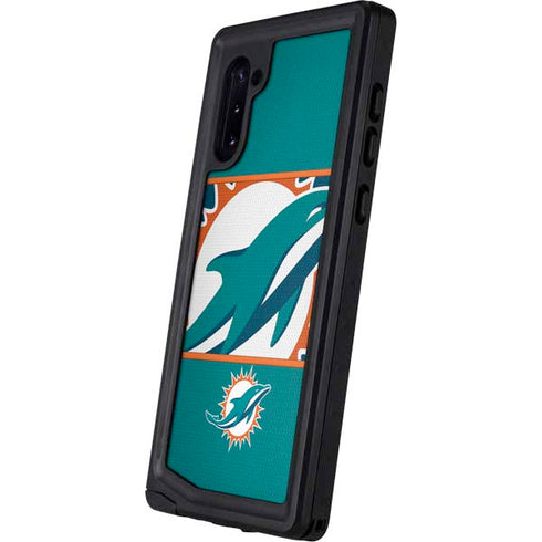 NFL Miami Dolphins Zone Block Galaxy Note 10 Waterproof Case