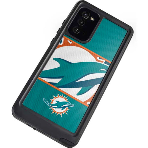 NFL Miami Dolphins Zone Block Galaxy Note20 5G Waterproof Case