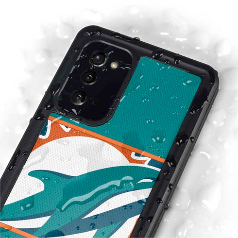 NFL Miami Dolphins Zone Block Galaxy Note20 5G Waterproof Case