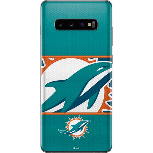 NFL Miami Dolphins Zone Block Galaxy S10 Plus Skin