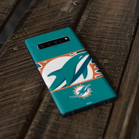 NFL Miami Dolphins Zone Block Galaxy S10 Skin