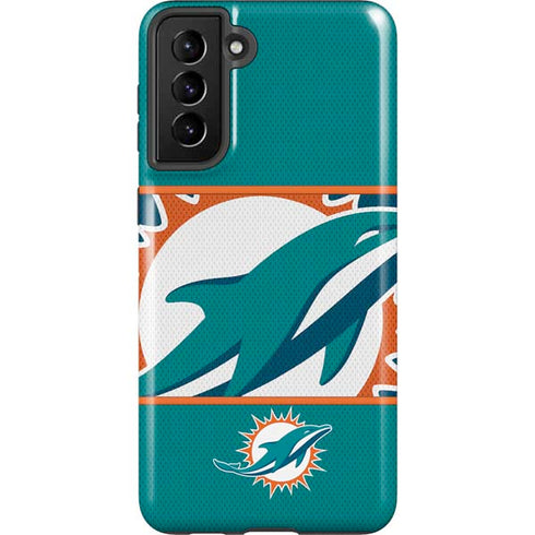 NFL Miami Dolphins Zone Block Galaxy S21 FE Pro Case