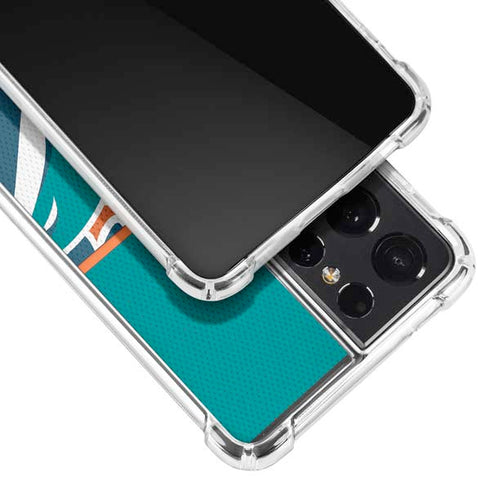 NFL Miami Dolphins Zone Block Galaxy S21 Ultra 5G Clear Case