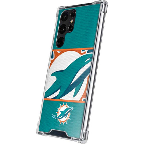 NFL Miami Dolphins Zone Block Galaxy S22 Ultra Clear Case