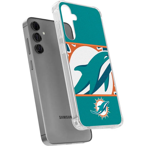 NFL Miami Dolphins Zone Block Galaxy S24 Plus Clear Case