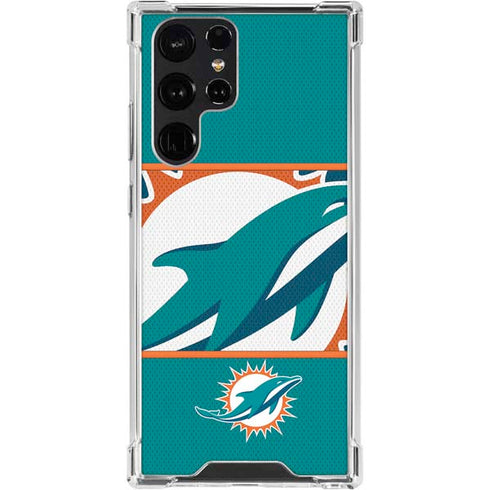 NFL Miami Dolphins Zone Block Galaxy S24 Ultra Clear Case