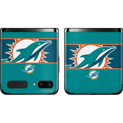 NFL Miami Dolphins Zone Block Galaxy Z Flip Skin