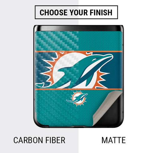 NFL Miami Dolphins Zone Block Galaxy Z Flip Skin